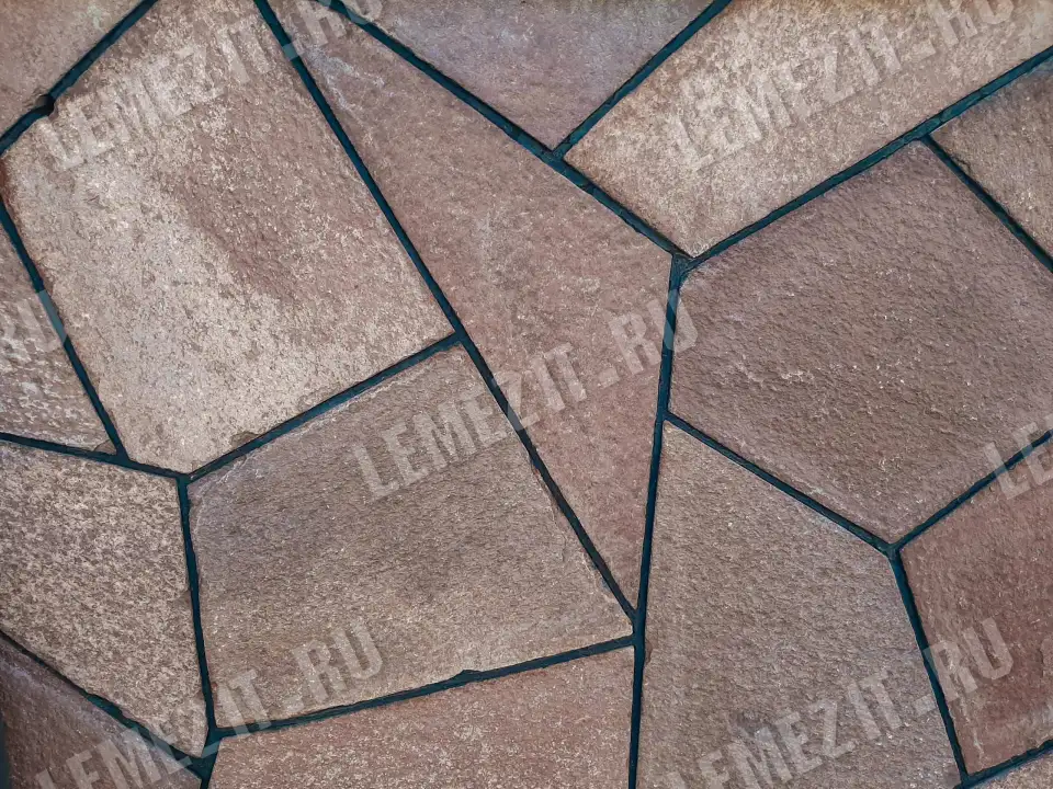 купить бордовый плитняк лемезит для облицовки и мощения дорожек по цене производителя