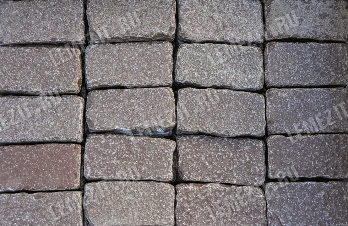 колотогалтованная брусчатка из камня лемезита 10х20 см по цене от производителя